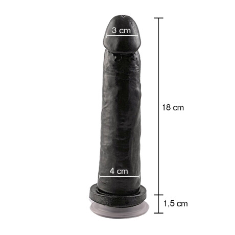 Vibrador Géminis Con Ventosa Negro
