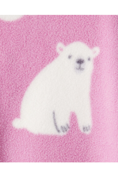 Pijama una pieza de micropolar, con pie, diseño oso polar Sin color