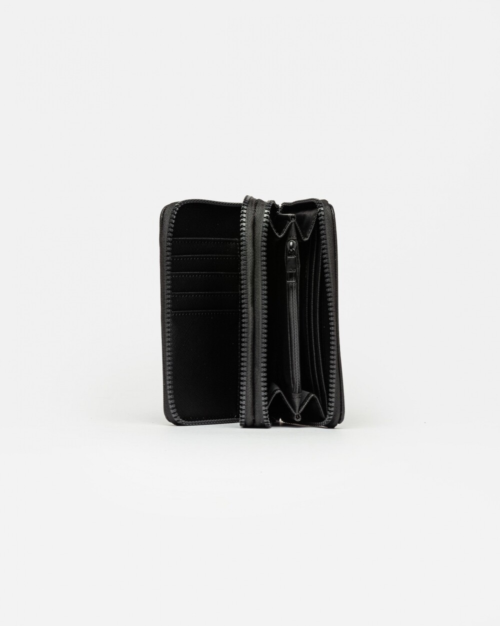 Billetera Penny en efecto cuero Negro