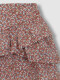 Falda Con Volantes Granate