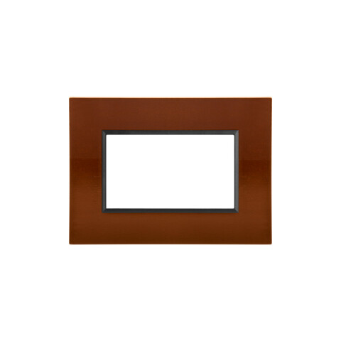 Plaqueta p/3 módulos madera de nogal - Duomo Flat C56578