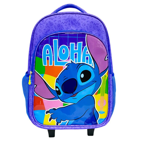 Mochila Escolar Stitch 40cm C/carro Rueditas Infantil Mochila Escolar Stitch 40cm C/carro Rueditas Infantil