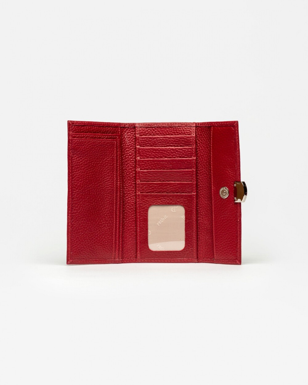 Billetera Marga en cuero graneado Rojo