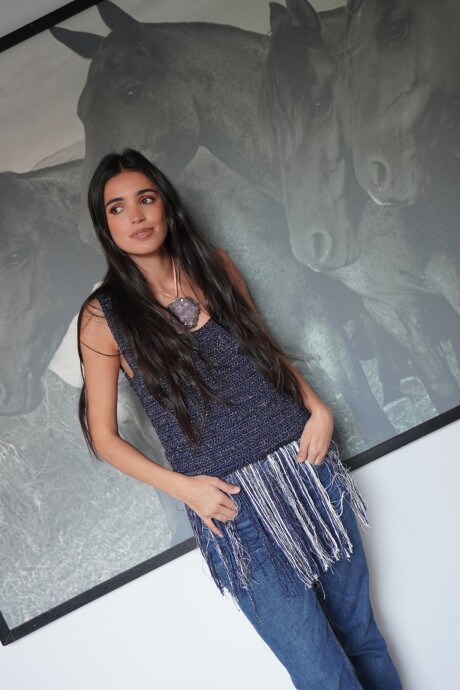 Lagoon Top vol2 Azul Marino / Plateado
