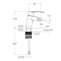 GRIFERIA DE BIDET MODELO NEW FLY NEGRO MATE RACOR 1/2" RAMON SOLER Griferia De Bidet Modelo New Fly Negro Mate Racor 1/2" Ramon Soler