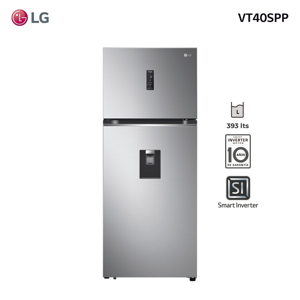 REFRIGERADOR LG 393L GRIS VT40SPP