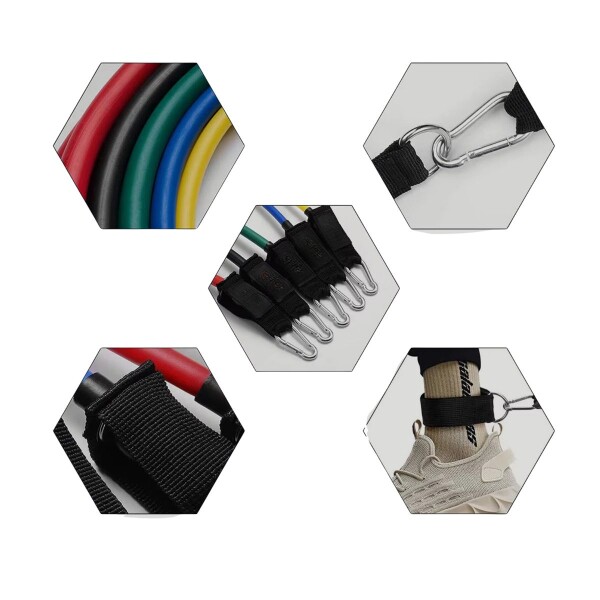 Set Bandas De Resistencia Elasticas Gym Entrenamiento Profesional Reforzadas Manijas Acero Con Bolso Imback Set Bandas De Resistencia Elasticas Gym Entrenamiento Profesional Reforzadas Manijas Acero Con Bolso Imback