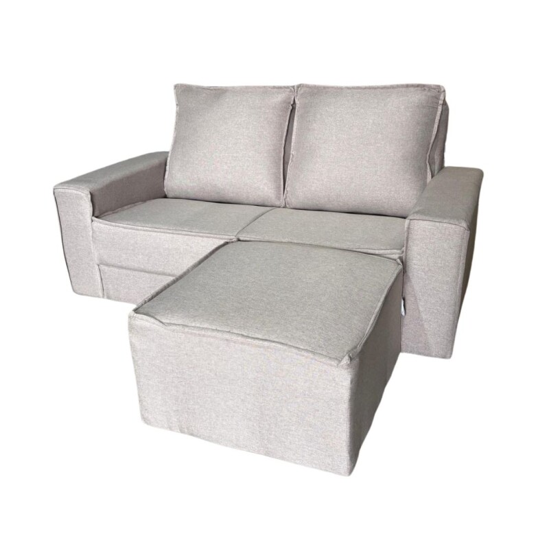 Sofá + Puff Coimbra 3 Cuerpos Marrón Tostados Sofá + Puff Coimbra 3 Cuerpos Marrón Tostados