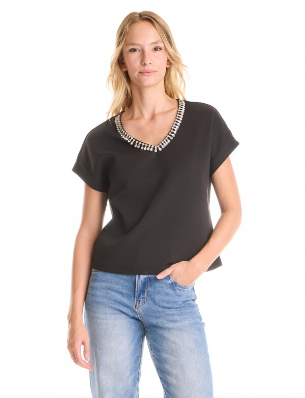 Blusa Cristales NEGRO