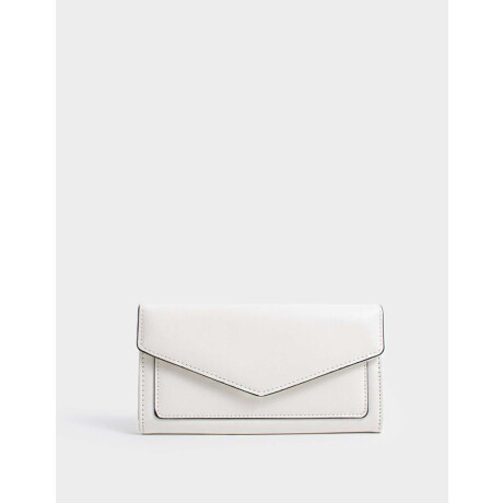 Billetera Fichero Solapa Blanco Crudo