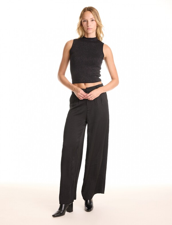 Pantalon Satinado NEGRO