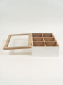 Caja Para Té Aryel, 6 Separaciones. Blanco