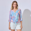 Blusa Gasa Print MULTI/ANARANJADO