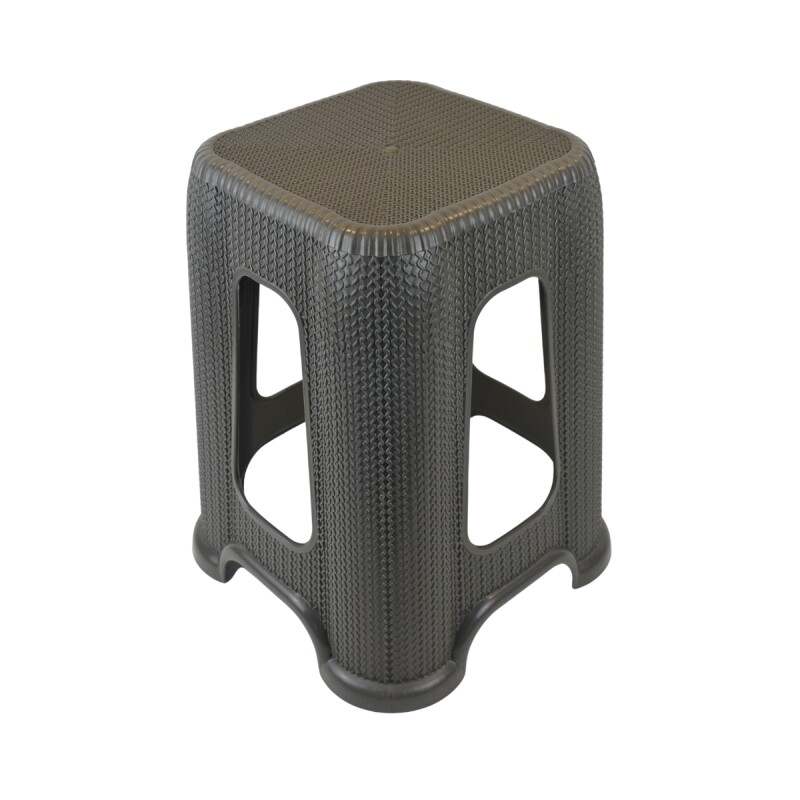 Banqueta simil ratán GRIS OSCURO