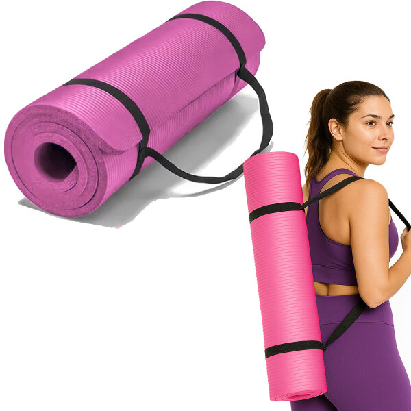 Colchoneta De Yoga Antideslizante 15mm Fucsia