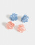 Hebillas Infantiles Con flores Set De Mini Broches - Combinacion Bicolor