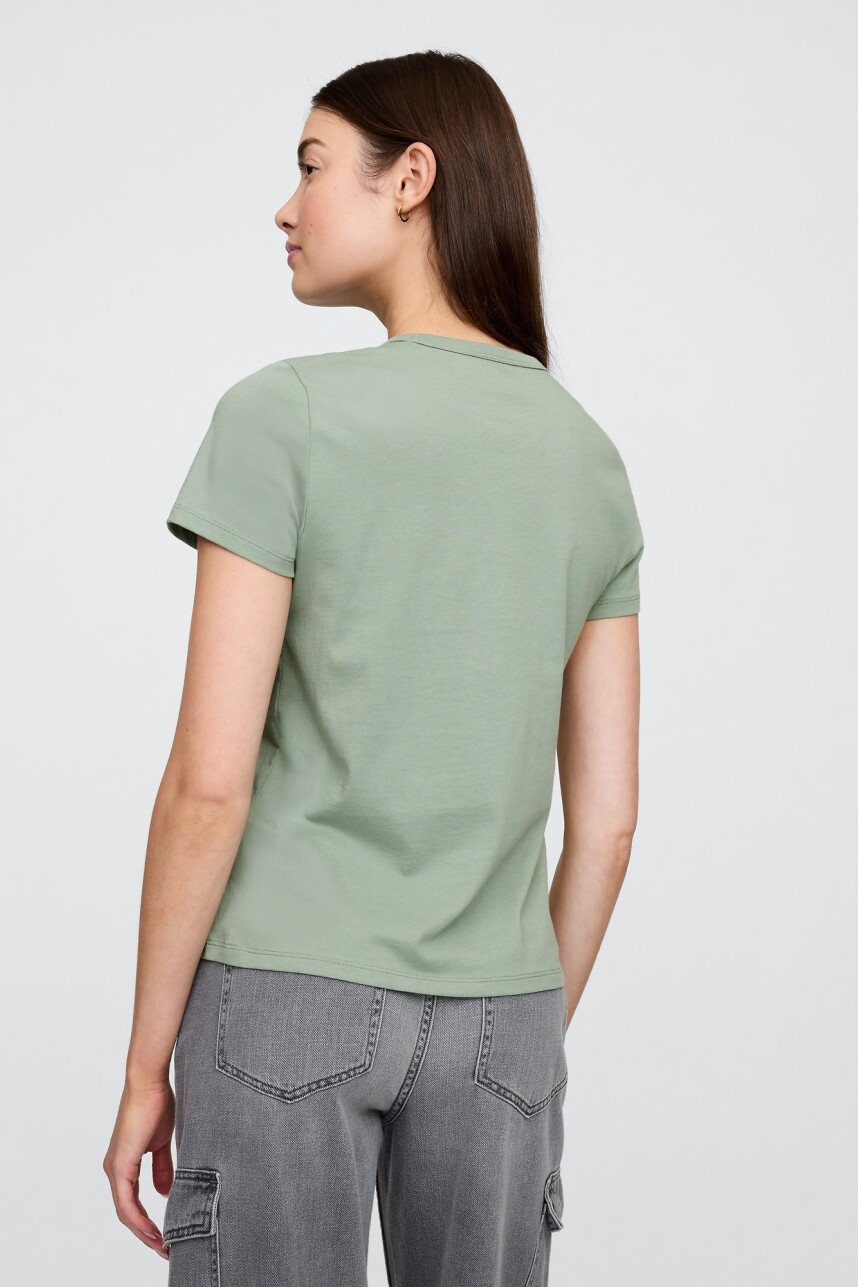 Remera Gràfico Manga Corta Mujer Gasoline Green
