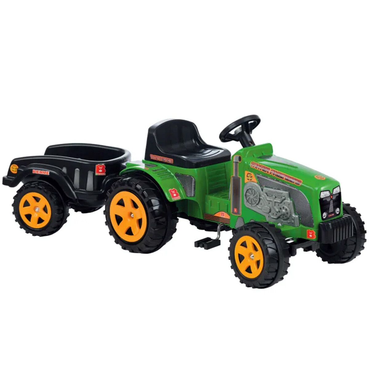 Auto Tractor A Pedal +Remolque Infantil Hecho Brasil 