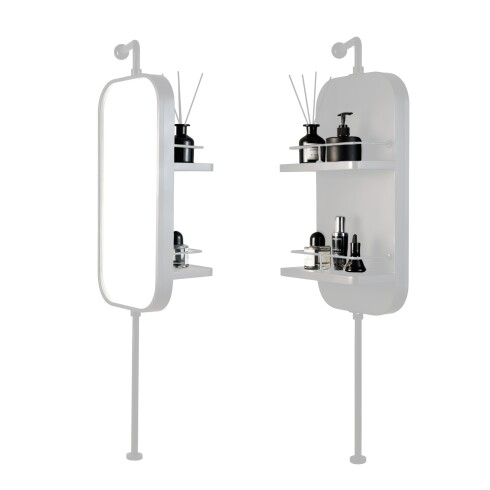 Espejo Giratorio Con Estantes De 60X30 - Marco Color Brushed Nickel 000