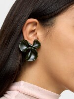 Pendientes De Flor De Resina violeta