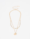 Collares Cortos Lucky charm Collar Beads Y Elefante Lucky - Dorado