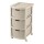 Cajonero Rimax Plastico Rattán 3 cajones, estante y ruedas Beige