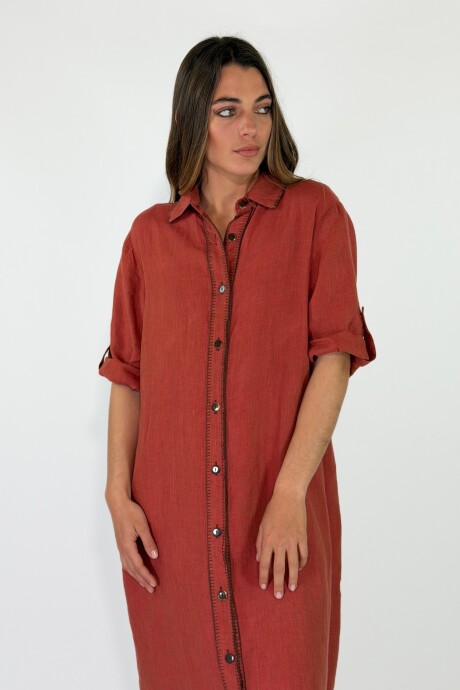 VESTIDO LEBLON Ladrillo
