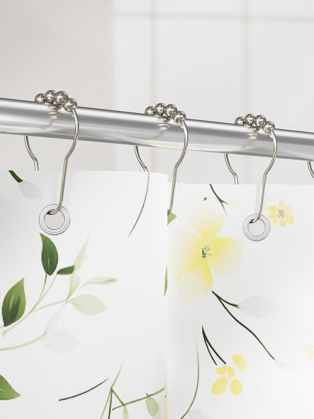 ARGOLLAS METALICAS PARA CORTINA BAÑO 12PCS PLATEADO