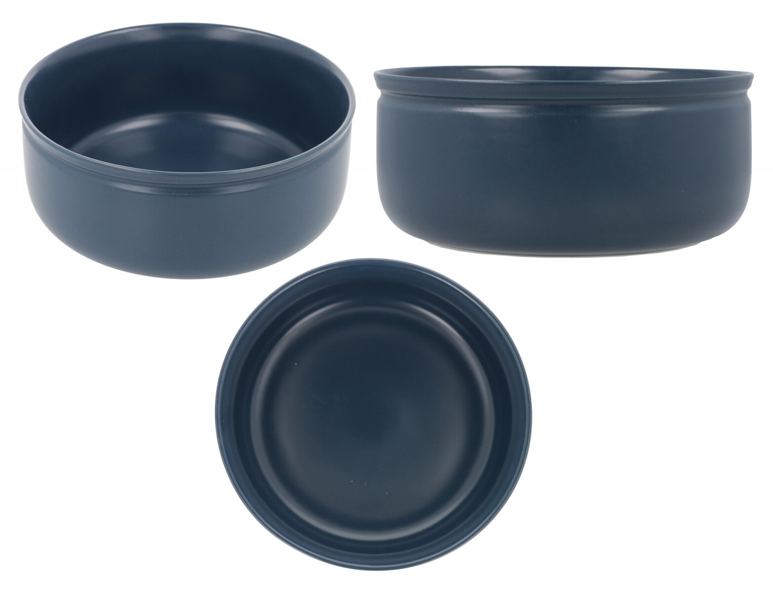 Bol Poke Bowl De Cerámica 13.5 Cm Azul Moteado - Aptos Para Horno, Microondas, Congelador - Fabricado En Francia