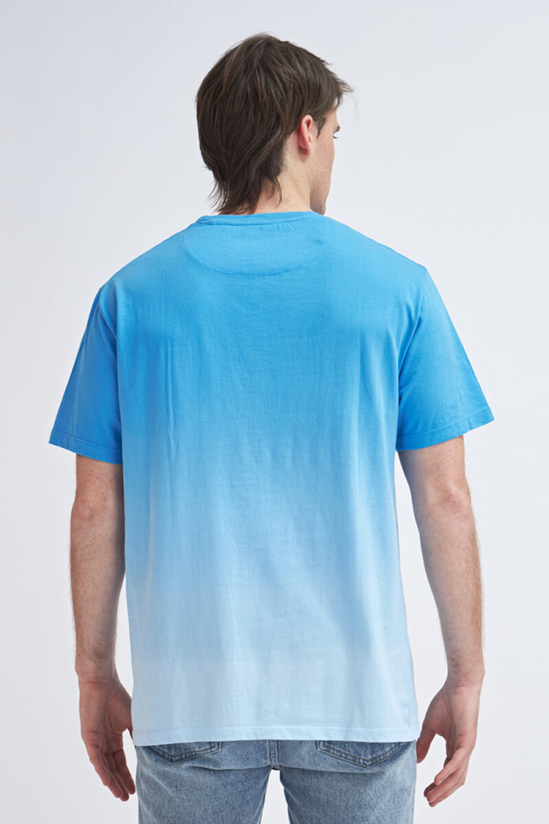 Camiseta manga corta tye dye Turquesa