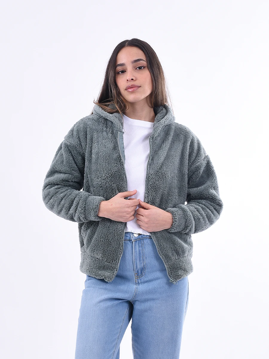 CAMPERA MOIRA - VERDE GRISACEO 