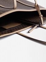 Bolso Shopper Estampada marron