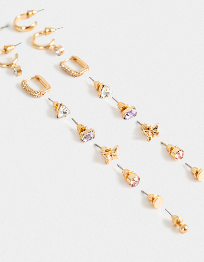 Aros Sets Con strass Sets De Aros Con Strass - Dorado