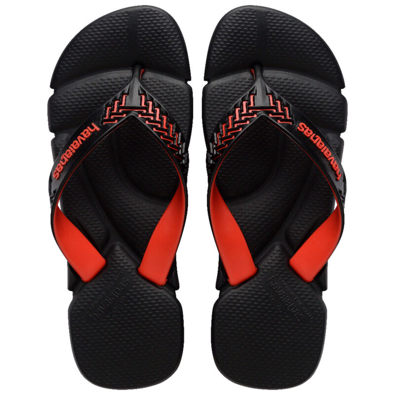Sandalias de Hombre Havaianas Power 2.0 Negro - Rojo