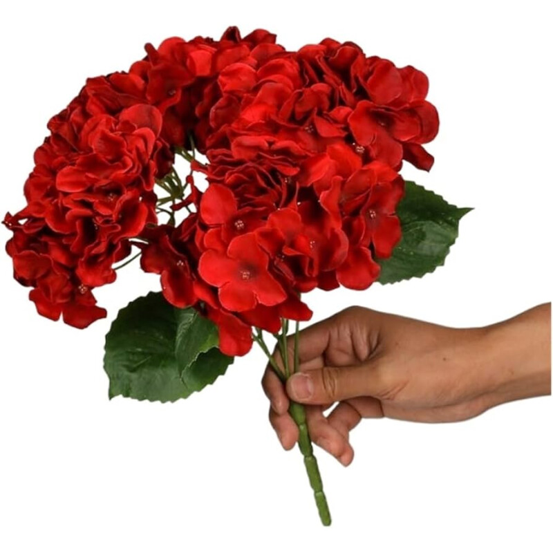 Ramo de 5 Hortensias Roja