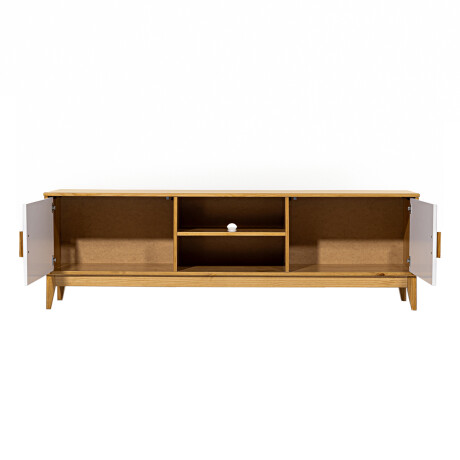 Rack para tv - Madera maciza - 2 Puertas Blanco