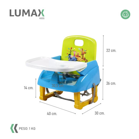 Silla de comer plegable portátil para bebés Amarillo