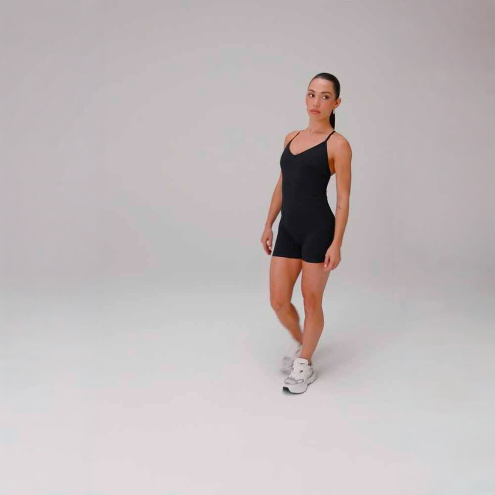 Enterizo Booty Scrunch Pureluxe V-Back Enterizo 4 Mujer Black