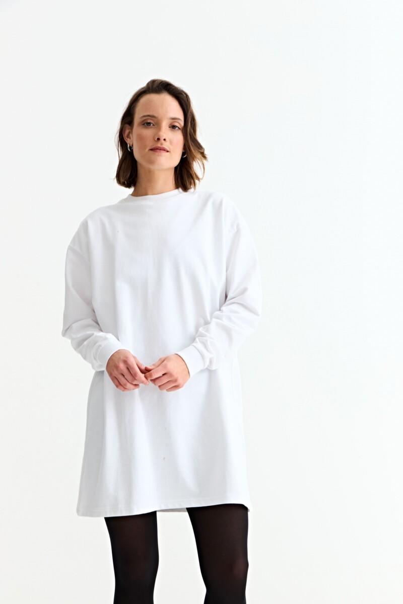 Vestido m/l de algodón BLANCO