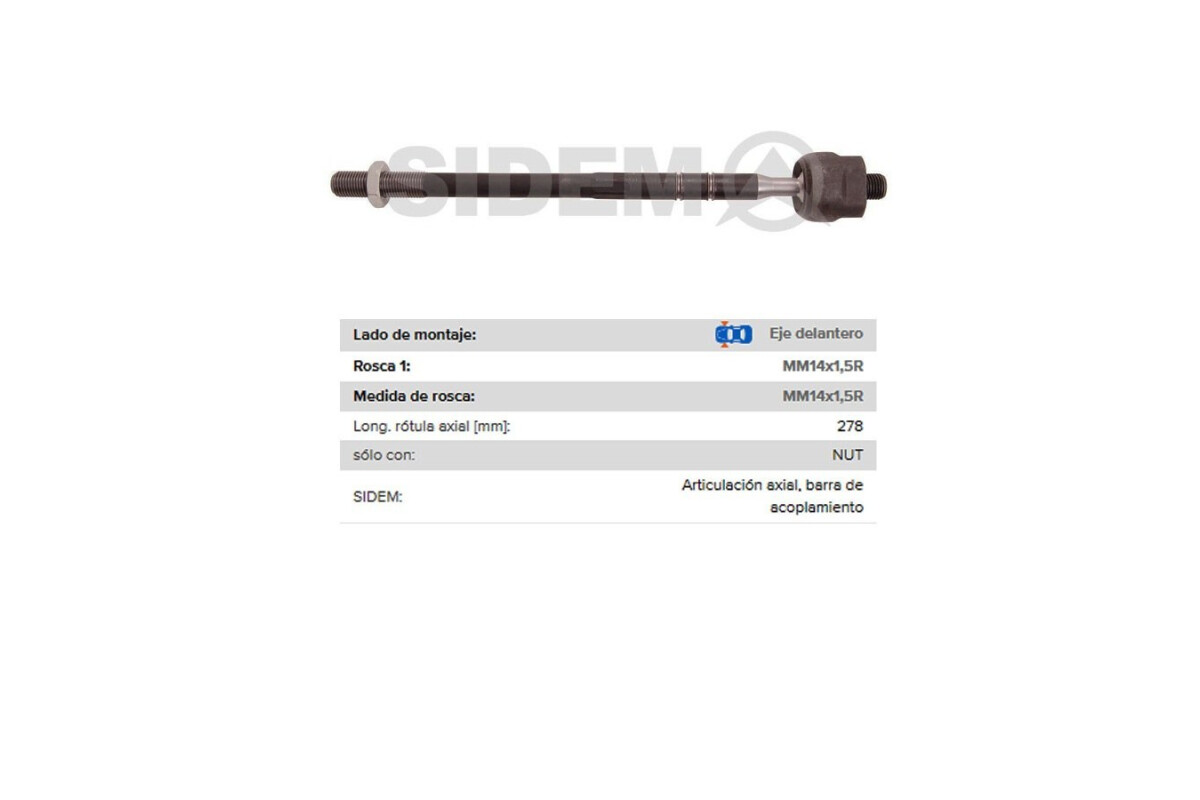 Mate Ford Fiesta/Ecosport 05-14 Der/Izq Mate Ford Fiesta/Ecosport 05-14 Der/Izq