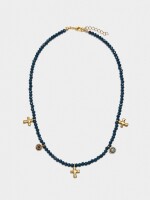 Collar De Piedras Y Charm multicolor