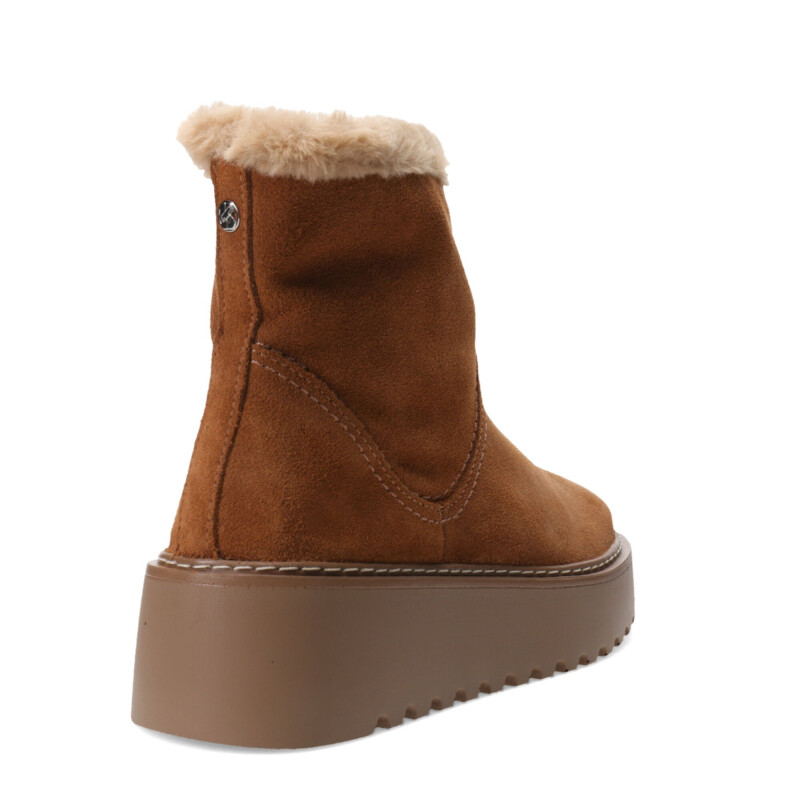 Botas de Mujer Bottero Caña Alta Con Piel Marrón Camel