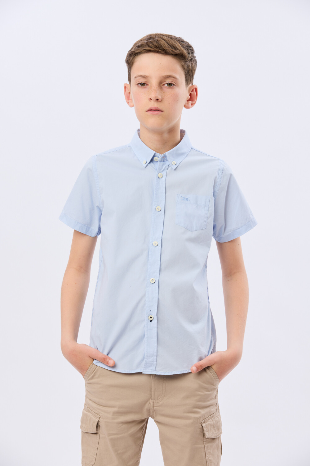 CAMISA LISA Celeste