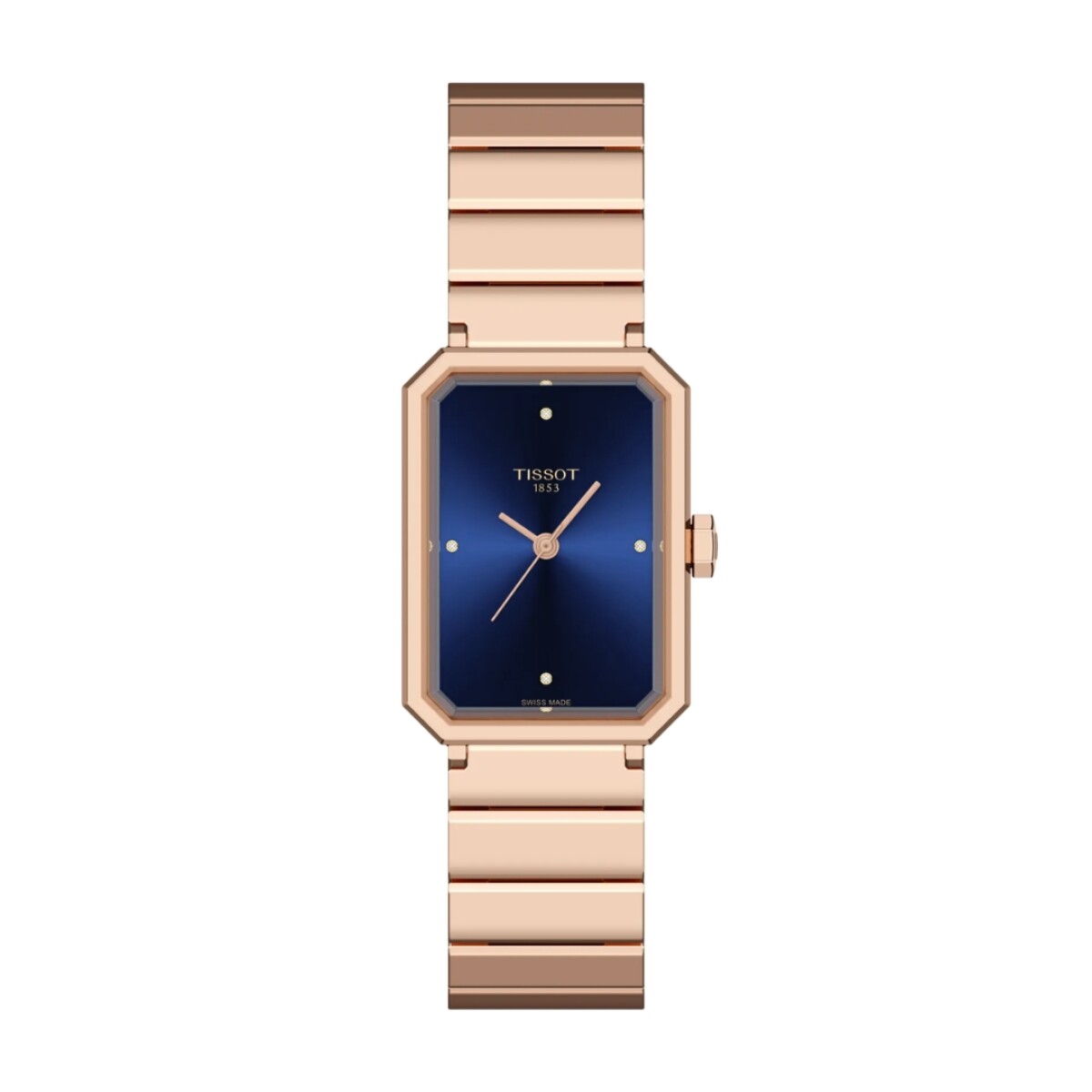 Reloj Tissot SRV 30mm T1601103304600 para dama con correa de acero - Rosé 