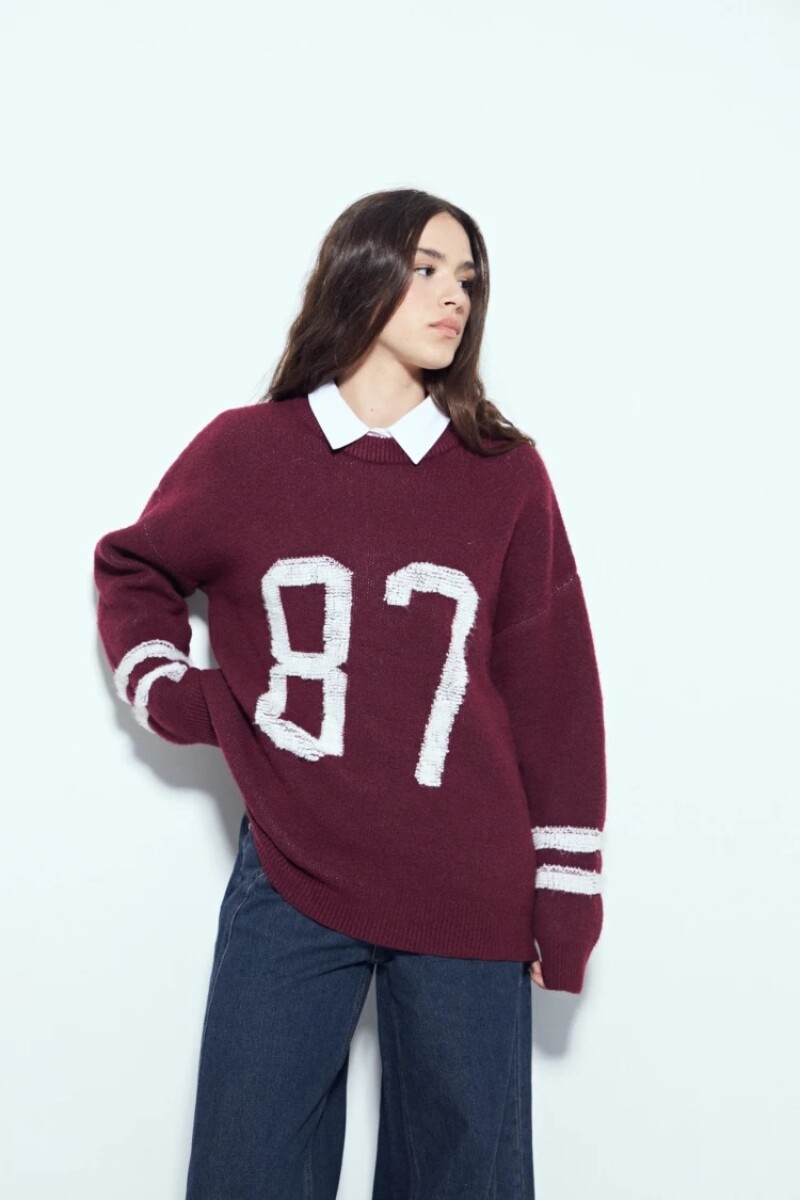 BUZO P.CAKE VARSY 87 - BORDO 