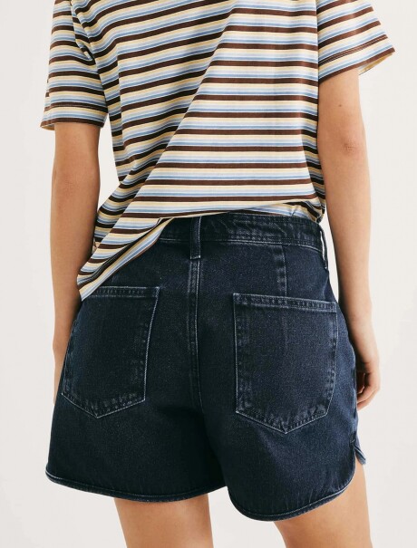 SHORT DE JEAN CINTURA BAJA AZUL