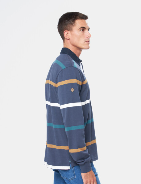 REMERA RAYADA Azul