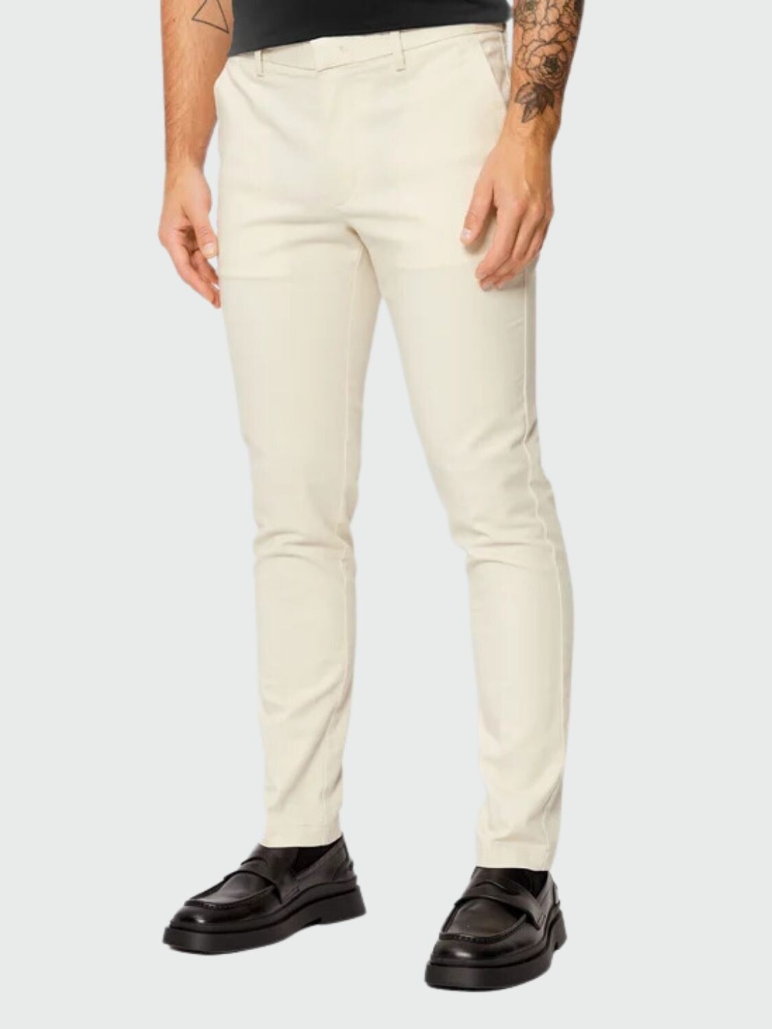 Hugo Boss -Pantalón clásico de algodón, Kaito Beige