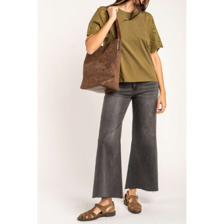 Cartera Gamuza Vegana Chocolate