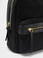 Mochila Básica Efecto Piel negro